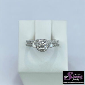 14kw Ladies Wedding Set With Round Center .33 Total Weight Of Rings Tw .95 - 001-100-01639