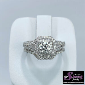 14kw Lab Grown Diamond Engagement Ring C.40 And Wedding Band .17 Dia Tw .97 - 001-100-01793