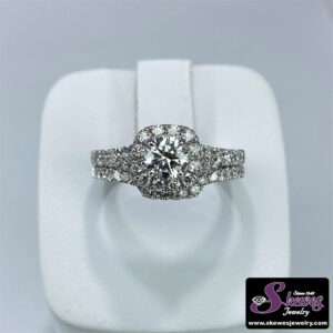 14kw Lab Grown Diamond Engagement Ring C.50 And Wedding Bandt.24 Dia Tw 1.24 - 001-100-01794