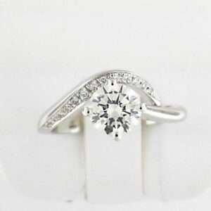 14kw Lab Grown Diamond Ring With 1.00ct Center Ring Tw 1.08ct - 001-120-01698