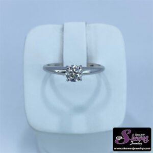 14kw Lab Grown Round Diamond Solitaire Ring .53 Vs1 G - 001-130-00546