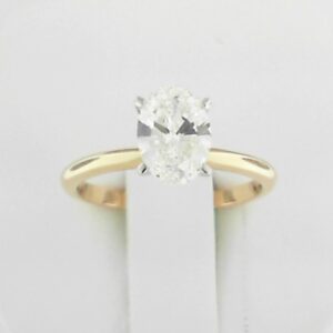 14ky Milestones Labgrown Diamond Oval 1.00ct Vs2/si F-g - 001-191-00520