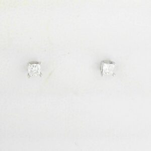 14kw Lab Grown Princess Cut Diamond Earrings Tw .25 - 001-191-00568