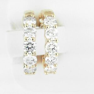 14ky Radiant Moments Lab Grown Diamond Hoop Earrings Dia Tw 3.00 - 001-191-00638