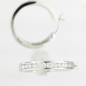 Sterling Silver Lab Grown Diamond Hoop Earrings Dia Tw .50 - 001-191-00679