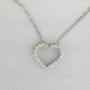Sterling Silver Lab Grown Diamond Heart Pendant Dia Tw .25 - 001-191-00685