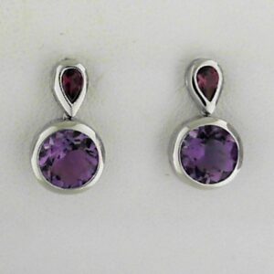 Sterling Silver Amethyst Earrings 4.48ct - 001-210-00962