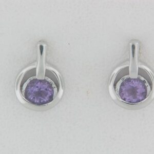Sterling Silver Amethyst Earrings - 001-210-00963
