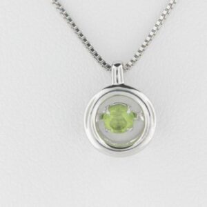 Sterling Silver Peridot Rhythm Of Love Pendant - 001-230-01127
