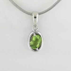 Sterling Silver Peridot Pendant - 001-230-01507