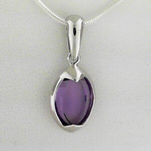 Sterling Silver 9.00ct Amethyst Pendant - 001-230-01582