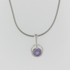Sterling Silver Amethyst Pendant - 001-230-01587
