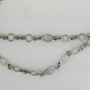 Sterling Silver 8.5ct Blue Topaz Necklace - 001-230-01592