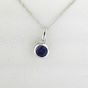 10kw 4mm Created Sapphire Pendant - 001-230-01613