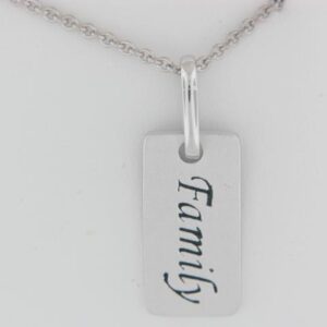 Sterling Silver Rectangle Family Pendant - 001-250-00476