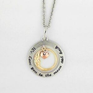 Sterling Silver We Love You To The Moon Pendant - 001-250-00560