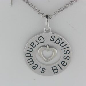 Sterling Silver Grandmas Blessings Pendant - 001-250-00586