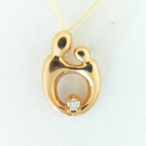 14ky Small Mother & Child Pendant Diamond Total Weight .03 Carat - 001-260-00083