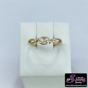 10ky 2us Two Stone Fashion Ring With Diamond Tw .10 - 001-300-00515