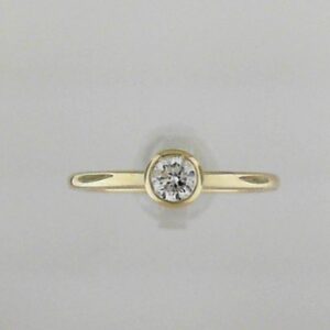 10ky Lab Grown Diamond Ring With .25ct Rd Center - 001-300-00549