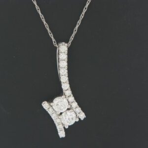 14kw Diamond Two Stone Pendant Tw .48 - 001-320-01087