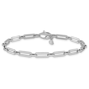 Leslies 10kw Polished Flat Oval Link Bracelet 7.5 - 001-430-04003
