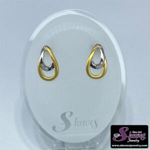 Sterling Silver/gp Earrings With Dia Tw .02 - 001-610-01098