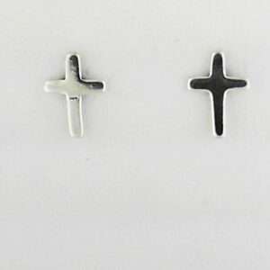 Sterling Silver Polished Latin Cross Post Earrings - 001-610-01293