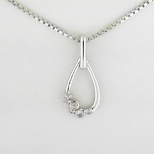 Sterling Silver White Sapphire Pendant - 001-630-02258