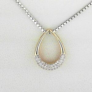 Sterling Silver/gp Lab Grown Diamond Pendant Dia Tw .16 - 001-630-02407