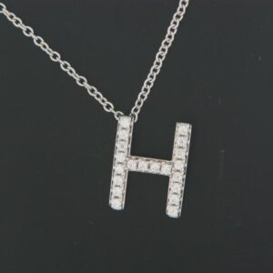 Sterling Silver 162 Micro Pave Cz Pendant- H - 001-630-02427