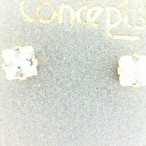 Concept 4x4 Princess Cz Earrings - 001-650-01924