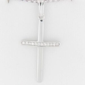Sterling Silver Cross With Cz - 001-660-00911