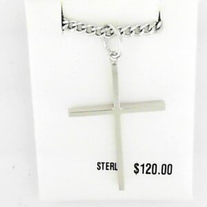 Sterling Silver Polished Cross - 001-660-01114