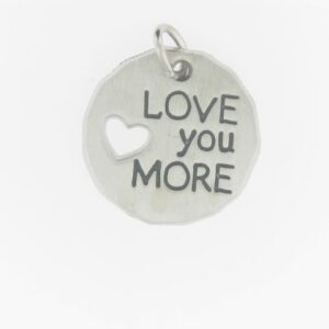 Sterling Silver Love You More Charm - 001-680-01033