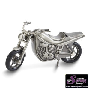 Pewter Finish Motorcycle Bank - 001-710-01145