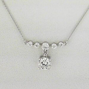 10K White Gold Lab Grown Diamond Pendant