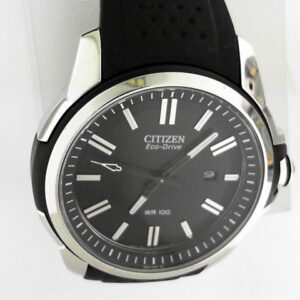 Eco-Friendly Stainless Steel Men's Watch with Black Strap