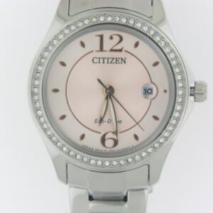 Stainless Steel Ladies Citizen Eco Drive Watch with Crystals