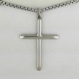 Stainless Steel Polished Cross Necklace
