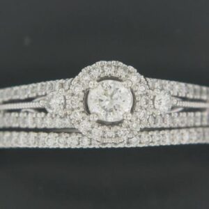 10K White Gold Diamond Semi-Mount Bridal Set