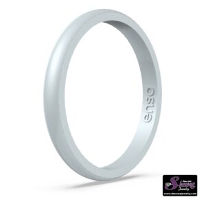 Classic Halo Silicone Ring with Diamond Halo Width - 7