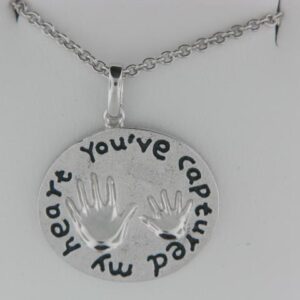 Captivating Sterling Silver You Captured My Heart Pendant