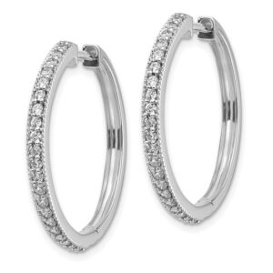 14K White Gold Lab Grown Diamond Hoop Earrings