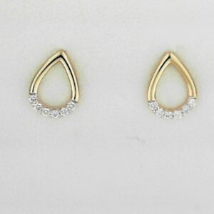 Sterling Silver & Gold-Plated Lab Grown Diamond Earrings