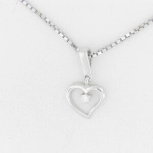 Elegant Sterling Silver Pendant with Diamond Accent