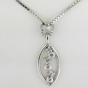 Timeless Sterling Silver Pendant with White Sapphire