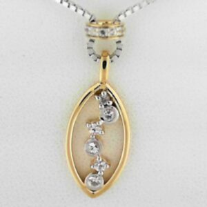 Elegant Sterling Silver Pendant with White Sapphire