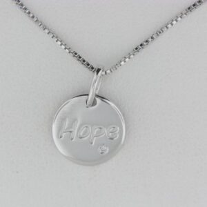 Elegant Sterling Silver Pendant with Sparkling Diamonds