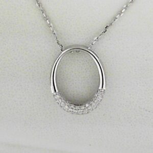 Sterling Silver Lab Grown Diamond Pendant